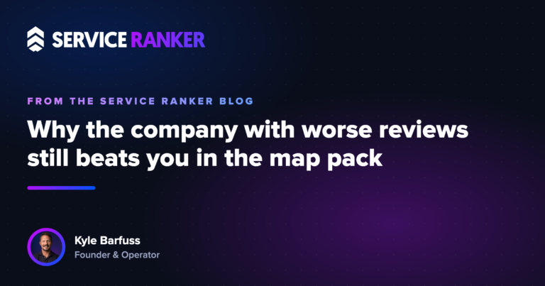 Why the company with worse reviews still beats you in the map pack