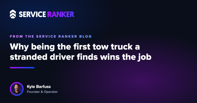Why being the first tow truck a stranded driver finds wins the job