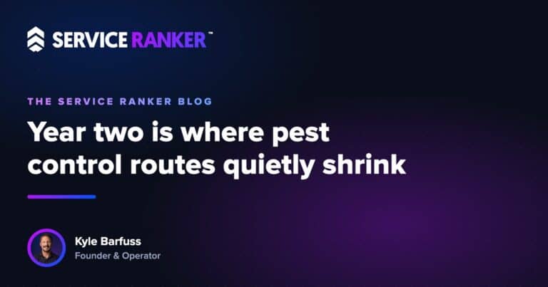 Year two is where pest control routes quietly shrink