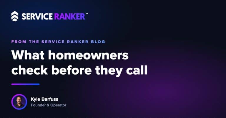 What homeowners check on your website in the ten seconds before they call